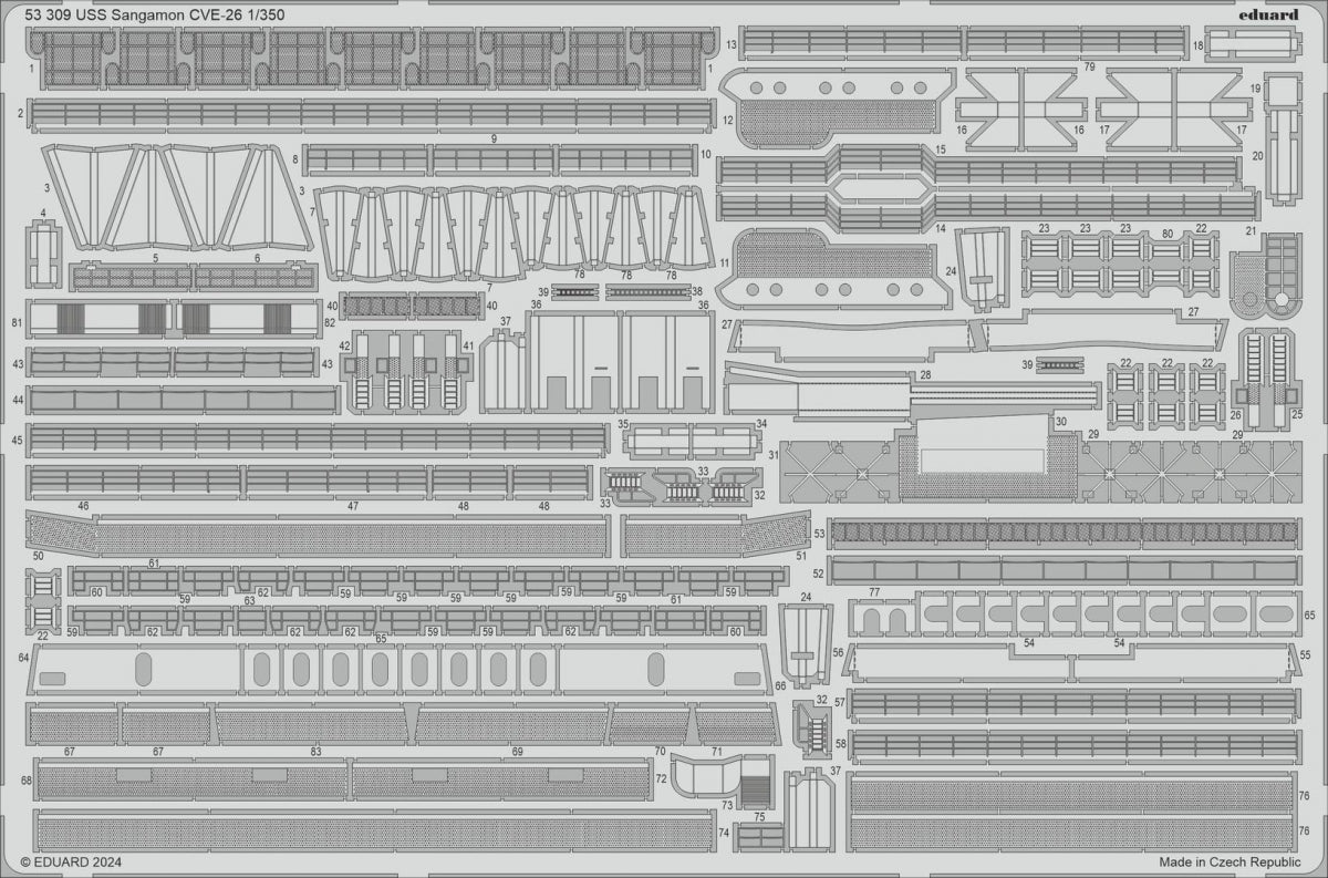 Eduard BIG5373 USS Sangamon CVE-26 TRUMPETER 1/350 – immagine 3