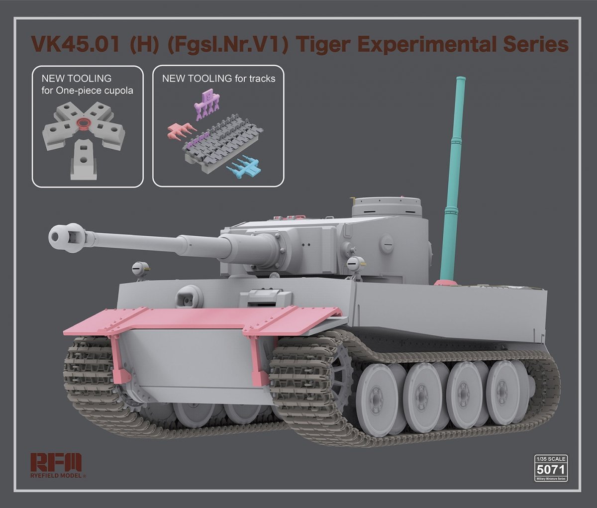 Modèle Rye Field 5071 VK45.01(H) (Fgsl.Nr.V1) Série expérimentale Tiger 1/35 – image 2