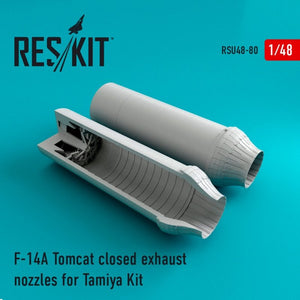 RESKIT RSU48-0080 Buses d&amp;#39;échappement fermées pour F-14 A Tomcat, kit Tamiya 1/48