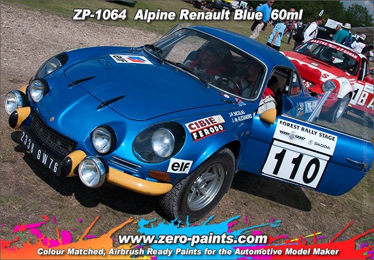 Zero Paints ZP-1064 Alpine Renault Blue Paint A110 60ml – Bild 2
