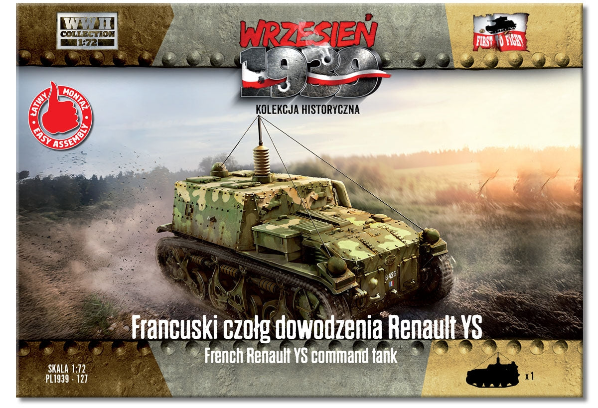 First to Fight PL127 Francuski Czołg Dowodzenia Renault YS 1/72