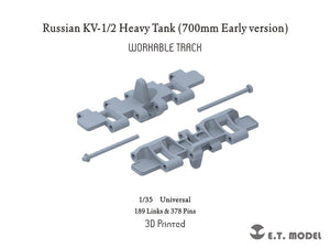 E.T. Model P35-050 Russian KV-1/2 Heavy Tank 700mm Early version Workable Track ( 3D Printed ) 1/35