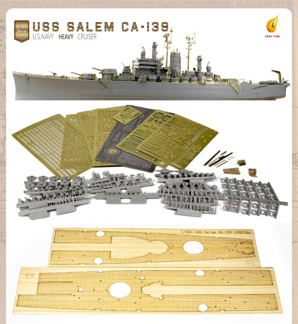 Very Fire VF350022 USS Salem CA-139 Detail Up Set for VF350919 1/350 – immagine 2