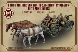 F&amp;A Miniatures FA-35031B WZ.36 Taczanka piechoty (z figurkami i końmi) 1/35