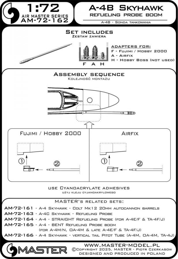 Master AM-72-162 A-4B Skyhawk - refueling probe boom 1/72 – image 4