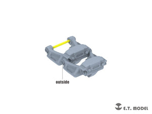 ET Modèle P35-066 Seconde Guerre mondiale allemand Sd.kfz.250/Sd.kfz.10 Pignons et maillons de chenille (imprimés en 3D) 1/35 – image 3