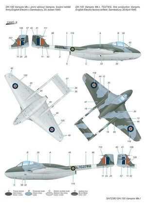Special Hobby 72383 DH.100 Vampire Mk. I &amp;#39;RAF, RAAF and Armée de l&amp;#39;Air&amp;#39; 1/72 – immagine 2