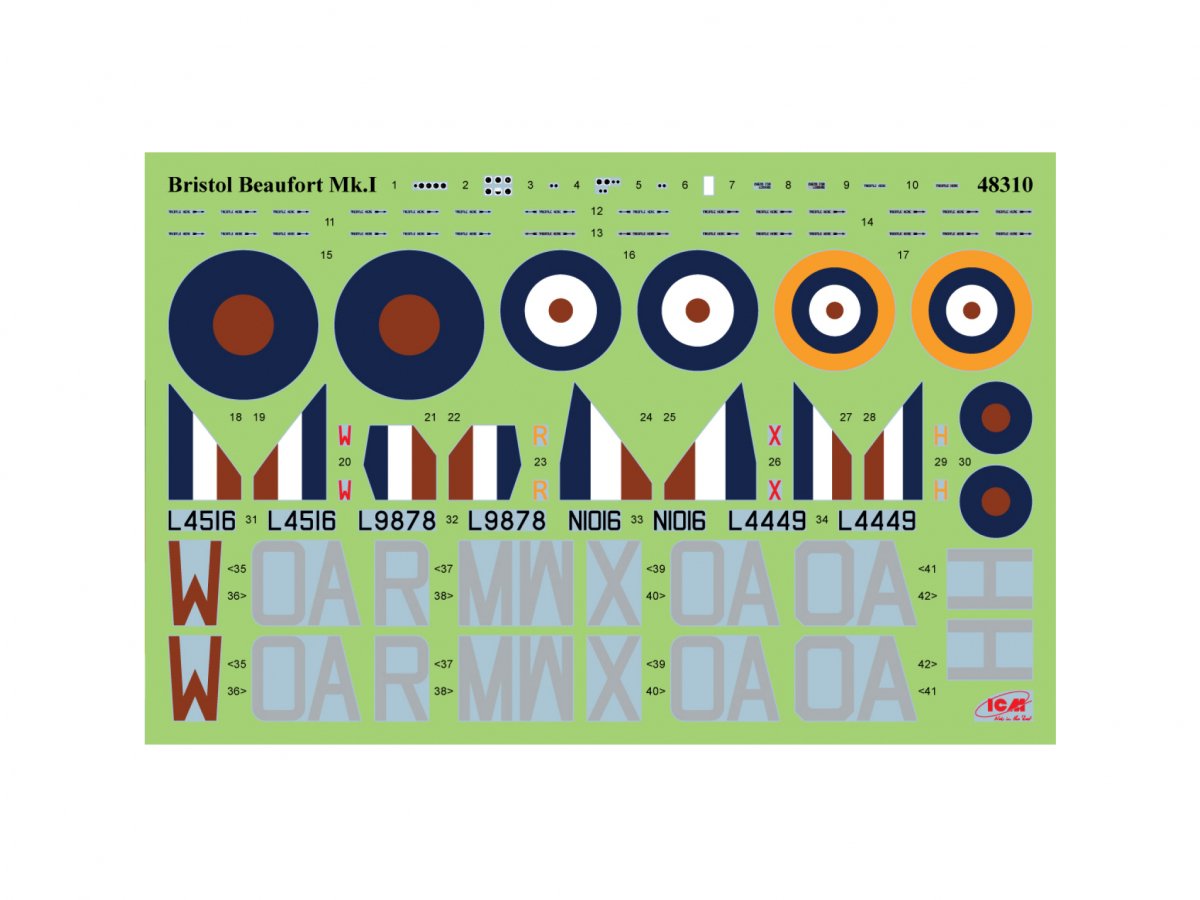 ICM 48310 Bristol Beaufort Mk.I WWII British torpedo bomber 1/48 – zdjęcie 14