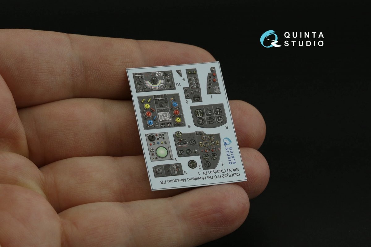 Quinta Studio QDS-32170 DH Mosquito FB Mk.VI 3D-Printed &amp;amp; coloured Interior on decal paper (Tamiya) (small version) 1/32 – zdjęcie 8