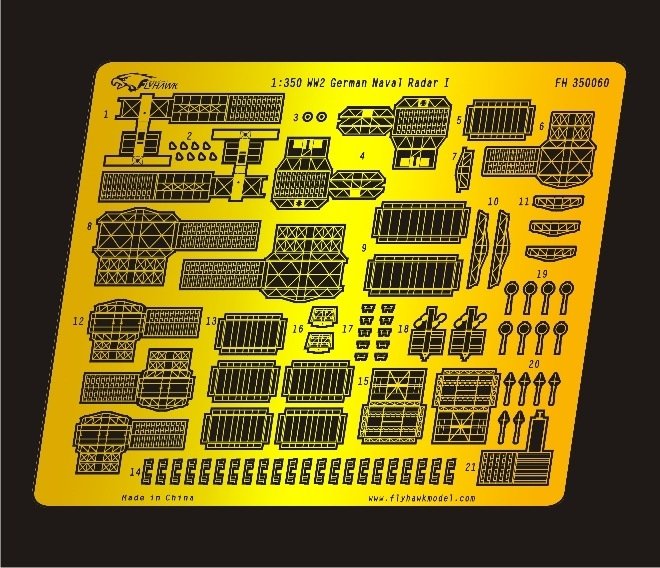 Flyhawk FH350060 WW II German Radar I 1/350 – zdjęcie 2