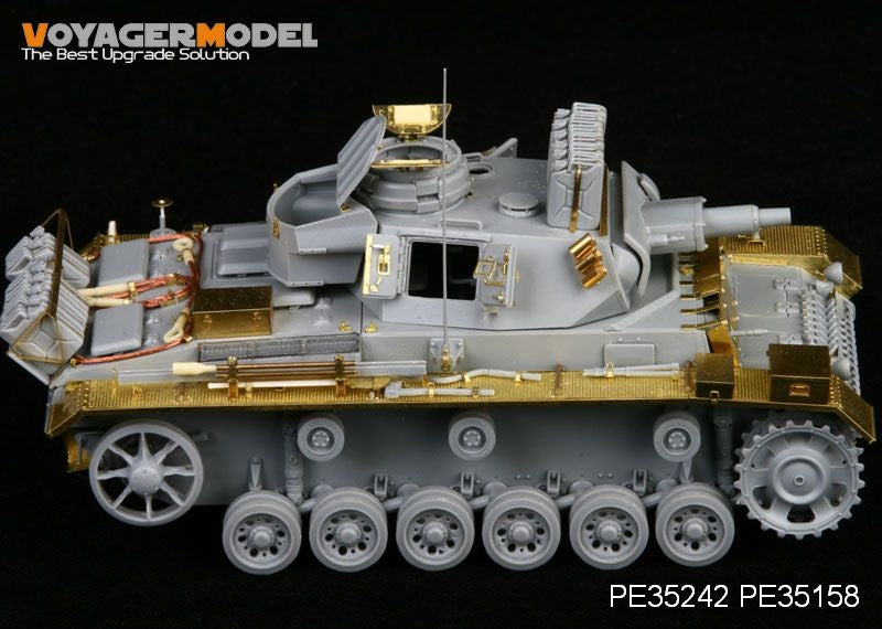 Voyager Model PE35242 WWII German Pz.Kpfw.III Ausf.N sPz.Abt 501 Afrika For DRAGON 6431 1/35 – immagine 3