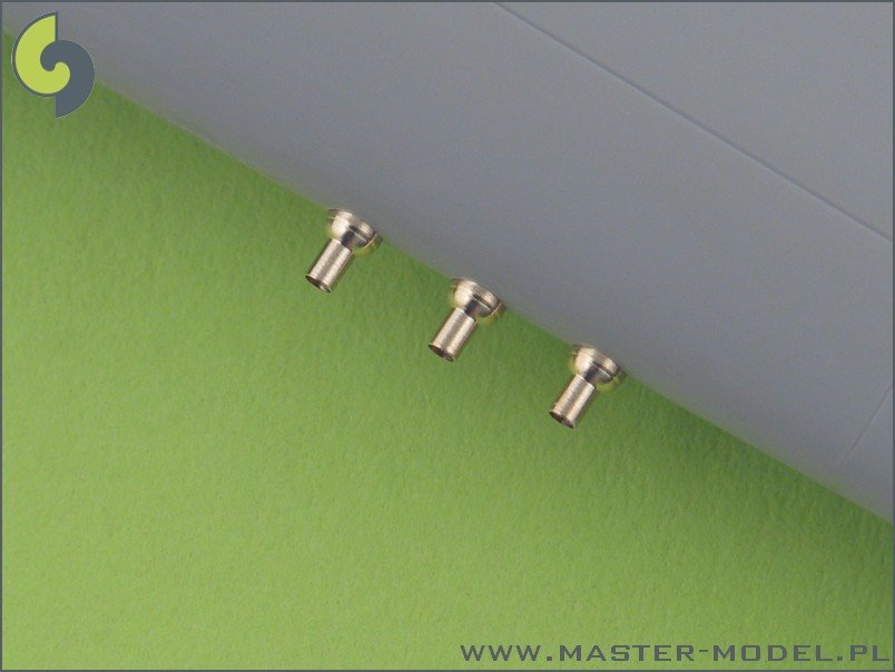 Master AM-48-025 P-40 E-N - fairings with blast tubes for .50cal Browning (6pcs) 1/48 – immagine 3