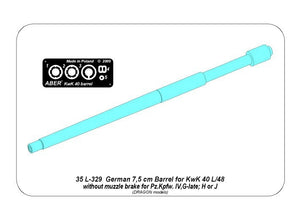 Aber 35L-329 Germ.75mm KwK 40 L/48 barrel for Pz IVG late, H, J without muzzle brake 1/35 – Bild 4
