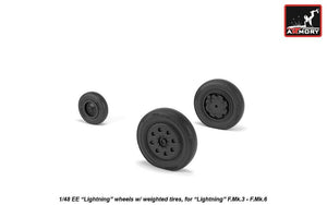 Armory Models AW48408 EE Lightning wheels w/ weighted tires, late 1/48 – Bild 4