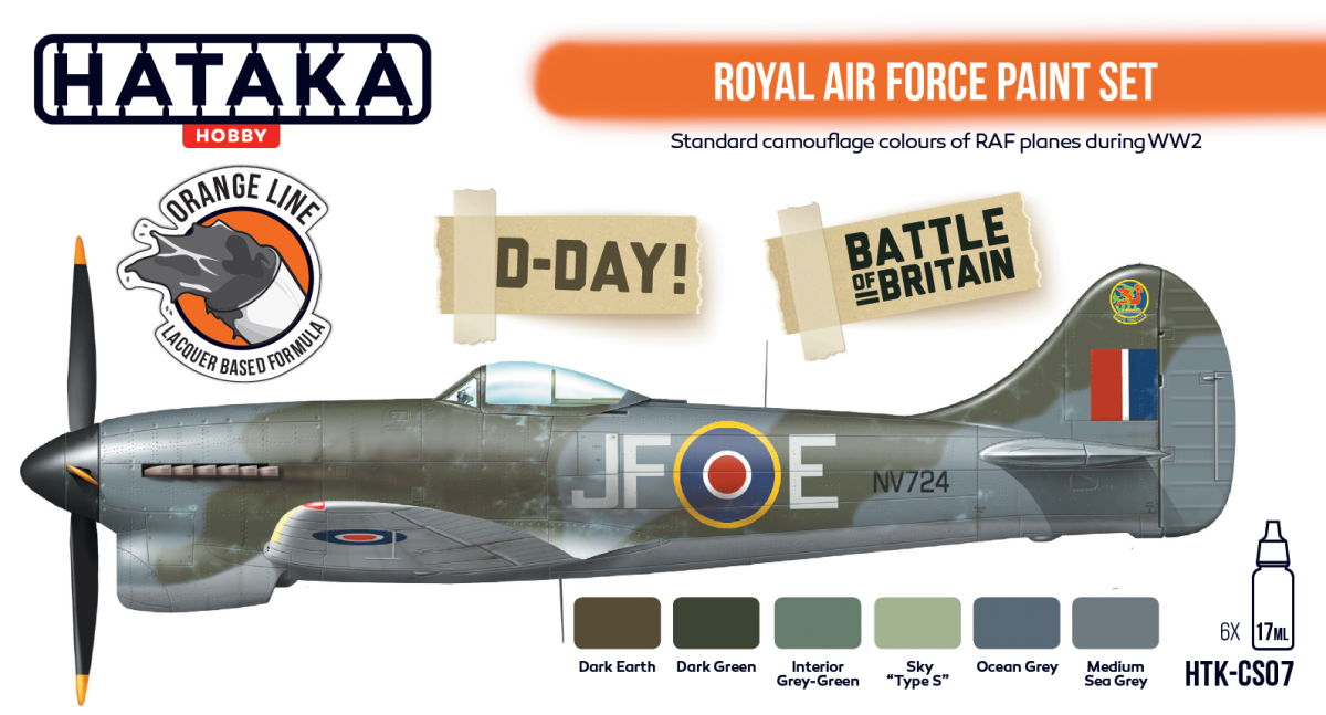 Hataka HTK-CS07 ORANGE LINE – Royal Air Force paint set 6x17 – image 2