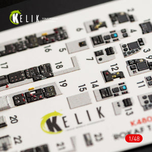 KELIK K48057 T-50 ROKAF INTERIOR 3D DECALS FOR ACADEMY KIT 1/48 – zdjęcie 3