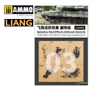 Liang 0003 Splashes Mud Effects Airbrush Stencils