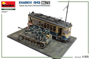 Miniart 36067 Kharkiv 1943: Tram &amp;amp; Stug. III Ausf. G w/Crew. BIG SET 1/35 – zdjęcie 3