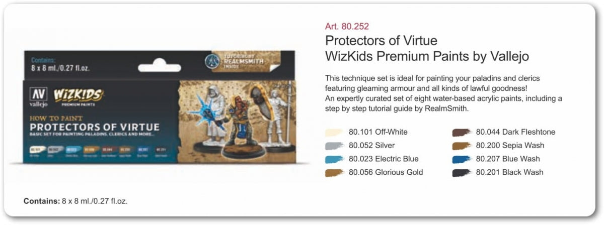 Vallejo 80252 Wizkids Protectors of Virtue Set 8x8ml – image 2