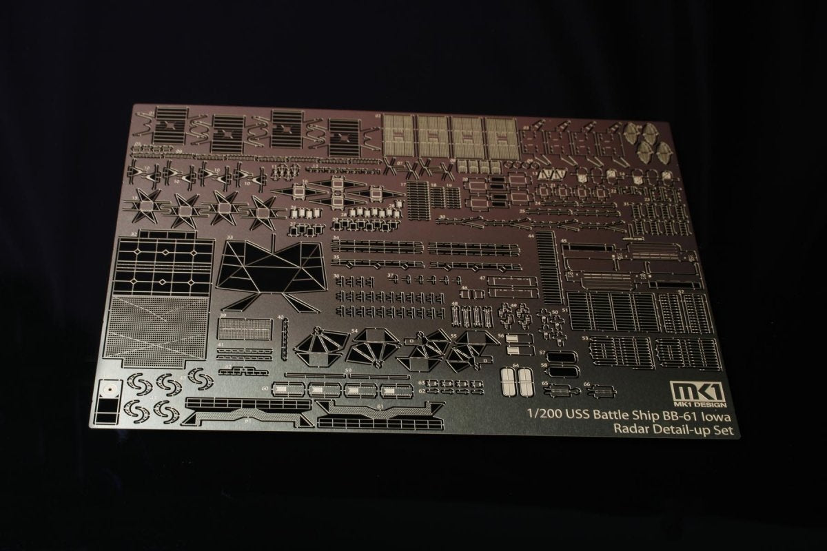 MK1 Design MS-20009 USS IOWA RADAR DETAIL-UP SET 1/200 – immagine 3