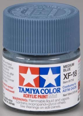 Tamiya XF18 Medium Blue (81718) Acrylic paint 10ml – immagine 2