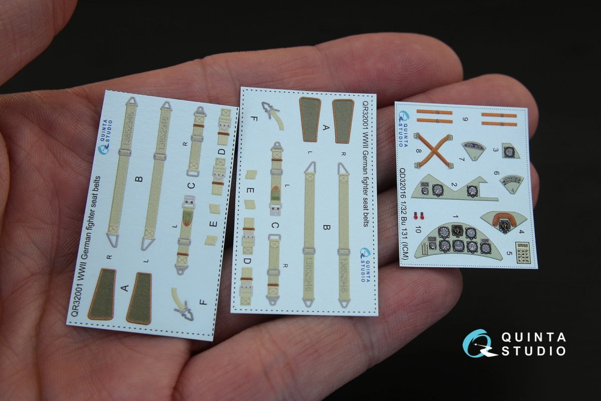 Quinta Studio QD32016 Bu 131 3D-Printed &amp;amp; coloured Interior on decal paper (for ICM kit) 1/32 – Bild 3