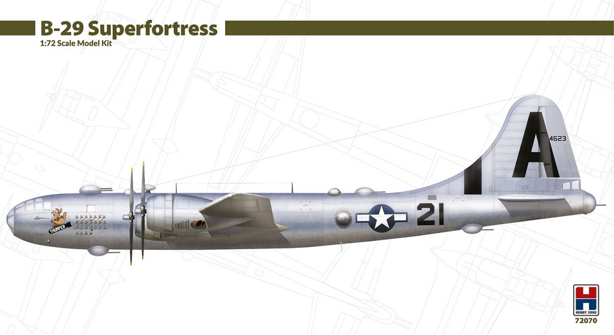 Hobby 2000 72070 B-29 Superfortress ( ACADEMY + CARTOGRAF + MASKI ) 1/72