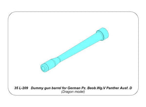 Aber 35L-209 Dummy gun barrel for German Pz. Beob.Wg.V Panther Ausf. D 1/35 – Bild 4
