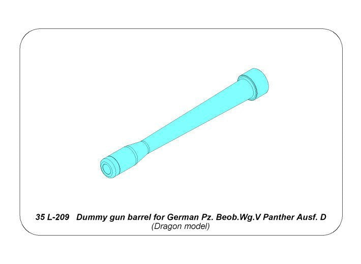 Aber 35L-209 Dummy gun barrel for German Pz. Beob.Wg.V Panther Ausf. D 1/35 – Bild 4