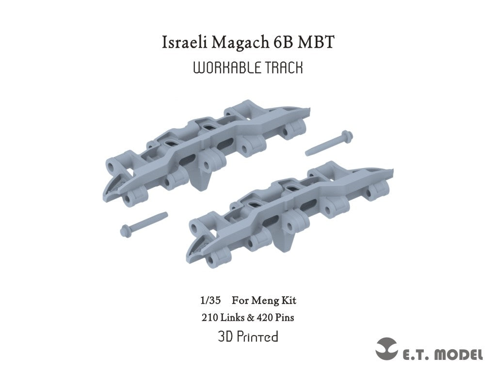 ET Model P35-403 Chenilles fonctionnelles pour char de combat principal israélien Magach 6B, kit Meng au 1/35