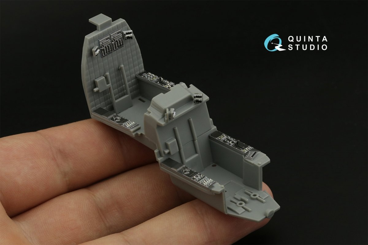 Quinta Studio QDS-48362 AH-64D 3D-Printed &amp;amp; coloured Interior on decal paper (Hasegawa) (Small version) 1/48 – Bild 6