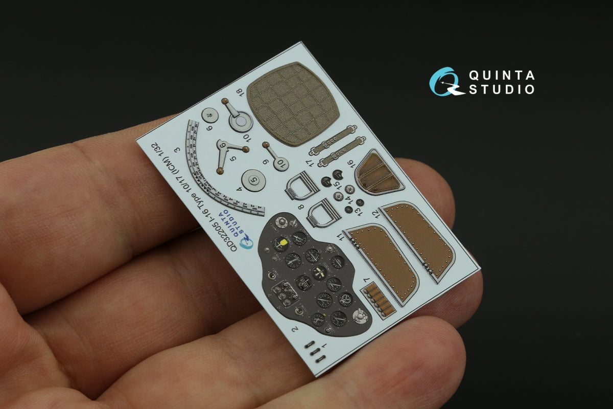 Quinta Studio QD32205 I-16 Type 10/17 3D-Printed coloured Interior on decal paper (ICM) 1/32 – immagine 10