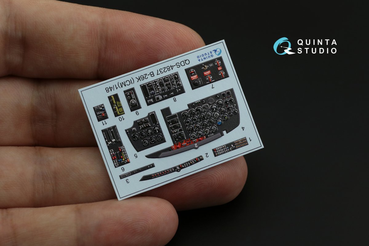 Quinta Studio QDS-48237 B-26K 3D-Printed &amp;amp; coloured Interior on decal paper (ICM) (Small version) 1/48 – imagen 3