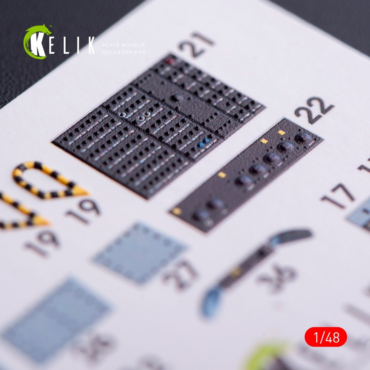 KELIK K48011 OV-10D+ BRONCO INTERIOR 3D DECALS FOR ICM KIT 1/48 – zdjęcie 6