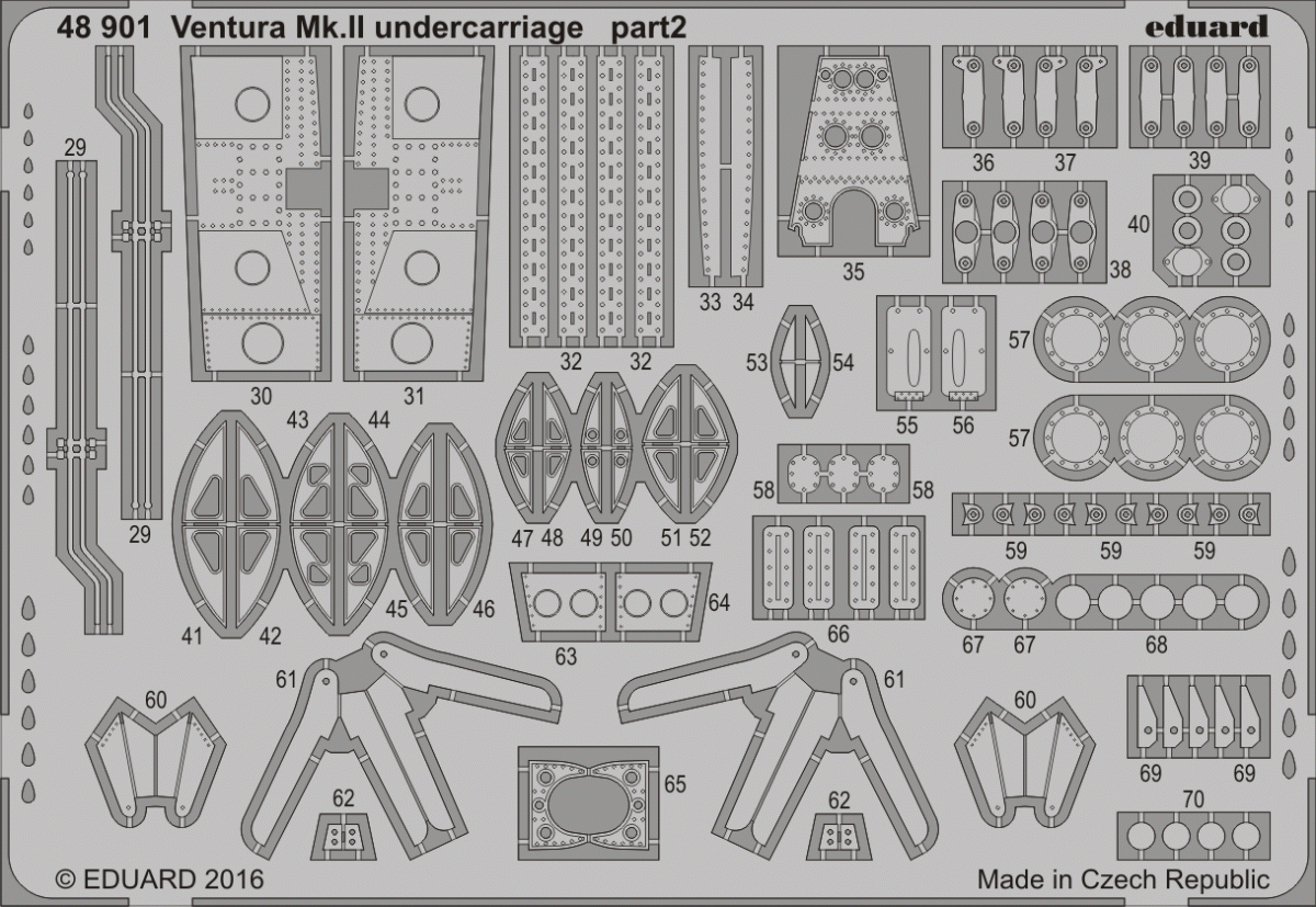 Eduard 48901 Ventura Mk. II undercarriage REVELL 1/48 – zdjęcie 2