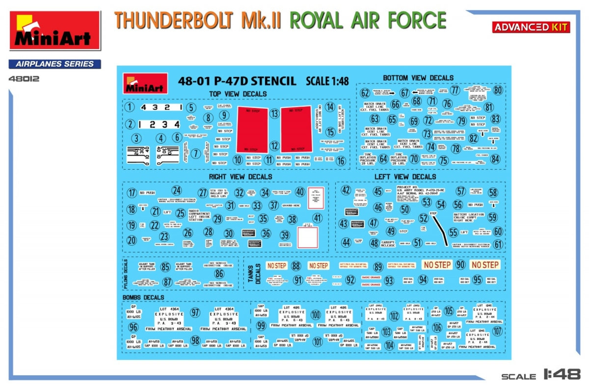 MiniArt 48012 THUNDERBOLT Mk.II. ROYAL AIR FORCE. ADVANCED KIT 1/48 – Bild 3