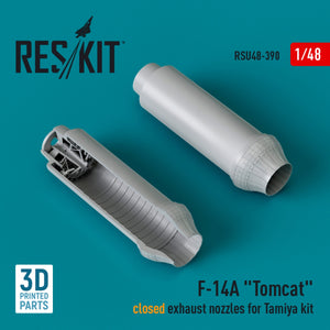 RESKIT RSU48-0390 Buses d&amp;#39;échappement fermées pour F-14A « Tomcat » (Impression 3D) 1/48