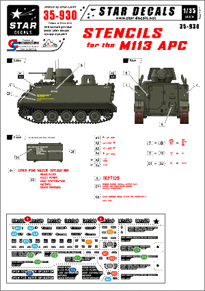 Star Decals 35-930 Stencils for the M113 APC 1/35