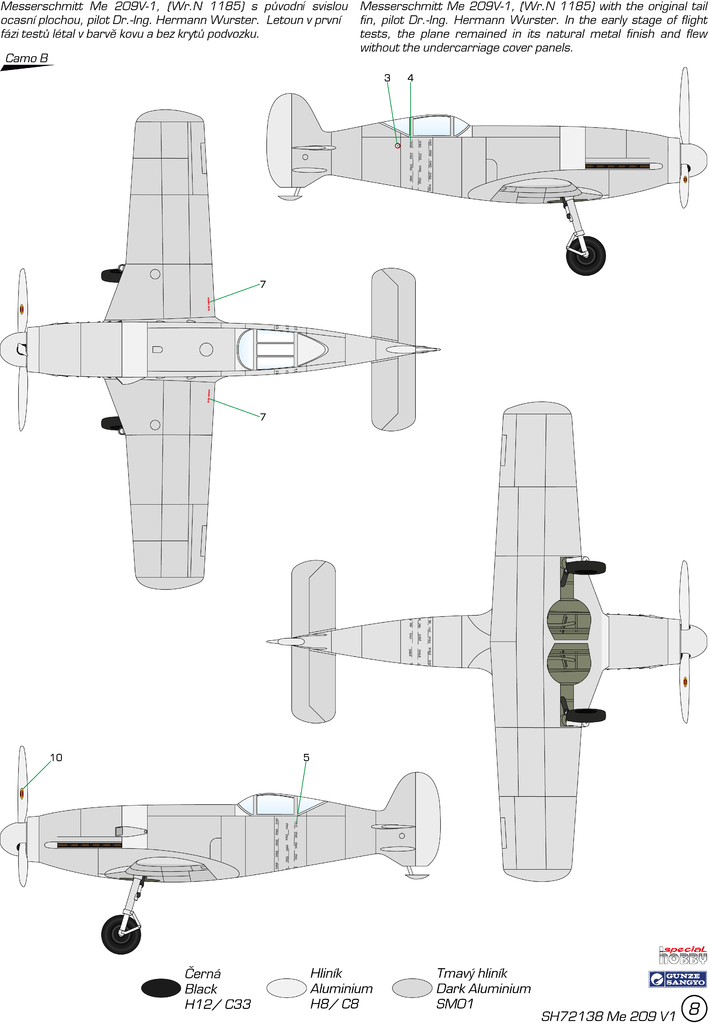 Special Hobby 72138 Messerschmitt Me 209V-1 1/72 – image 4