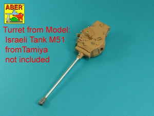 Aber 35L-120 105mm D1504 L/44 barrel with muzzle brake for Israeli Sherman M51 1/35 – Bild 13