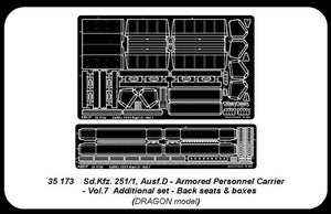 Aber 35173 Sd.Kfz. 251/1 Ausf.D. cz.7 tylne siedzenia i zasobniki (DRA) 1/35 – zdjęcie 2