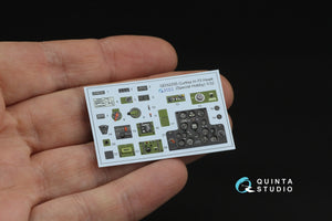 Quinta Studio QD32255 Curtiss H-75 Hawk 3D-Printed &amp;amp; colored Interior on decal paper (Special Hobby) 1/32 – image 6