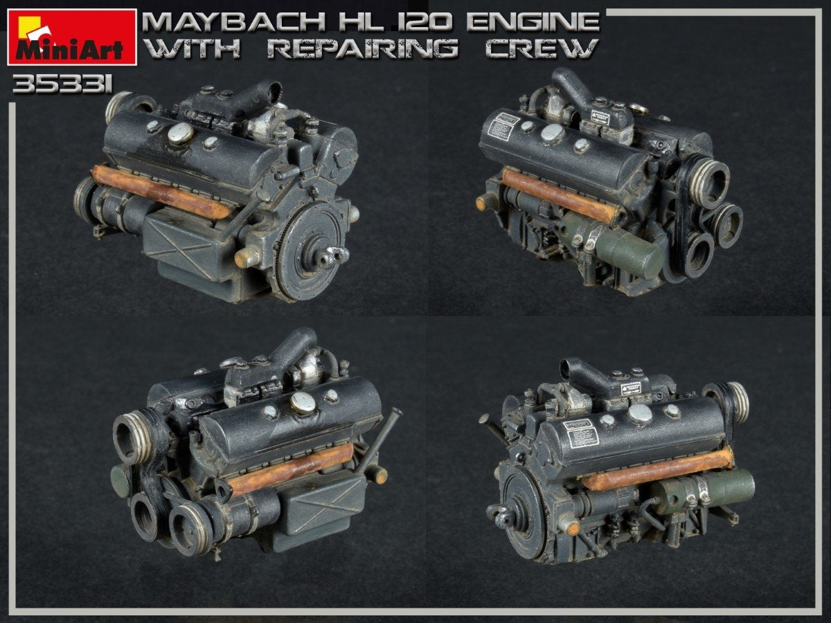 Miniart 35331 MAYBACH HL 120 ENGINE FOR PANZER III/IV FAMILY WITH REPAIR CREW 1/35 – Bild 11