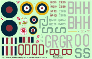 ModelMaker Decals D48131 Vickers Wellington in Polish service part I 1/48 – immagine 2