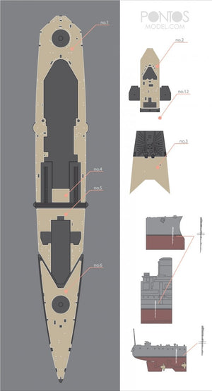 Pontos 35021WD1 HMS Repulse Wooden Deck set 1/350 – Bild 3
