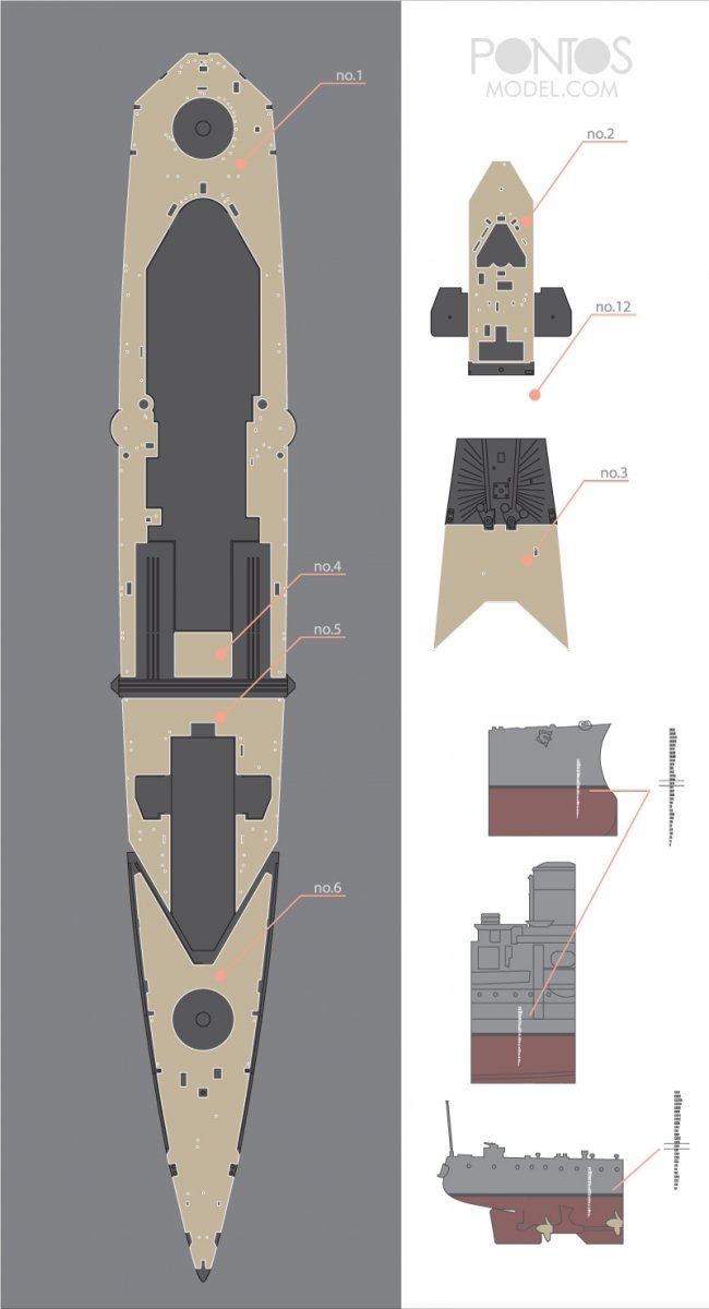 Pontos 35021WD1 HMS Repulse Wooden Deck set 1/350 – Bild 3
