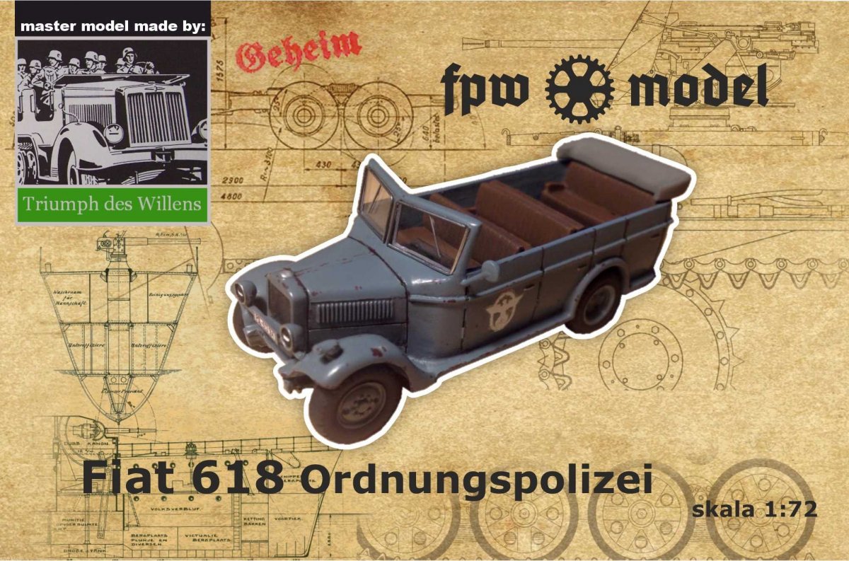 FPW Model TDW013 Triumph des Willens - Fiat 618 Ordnungspolizei 1/72