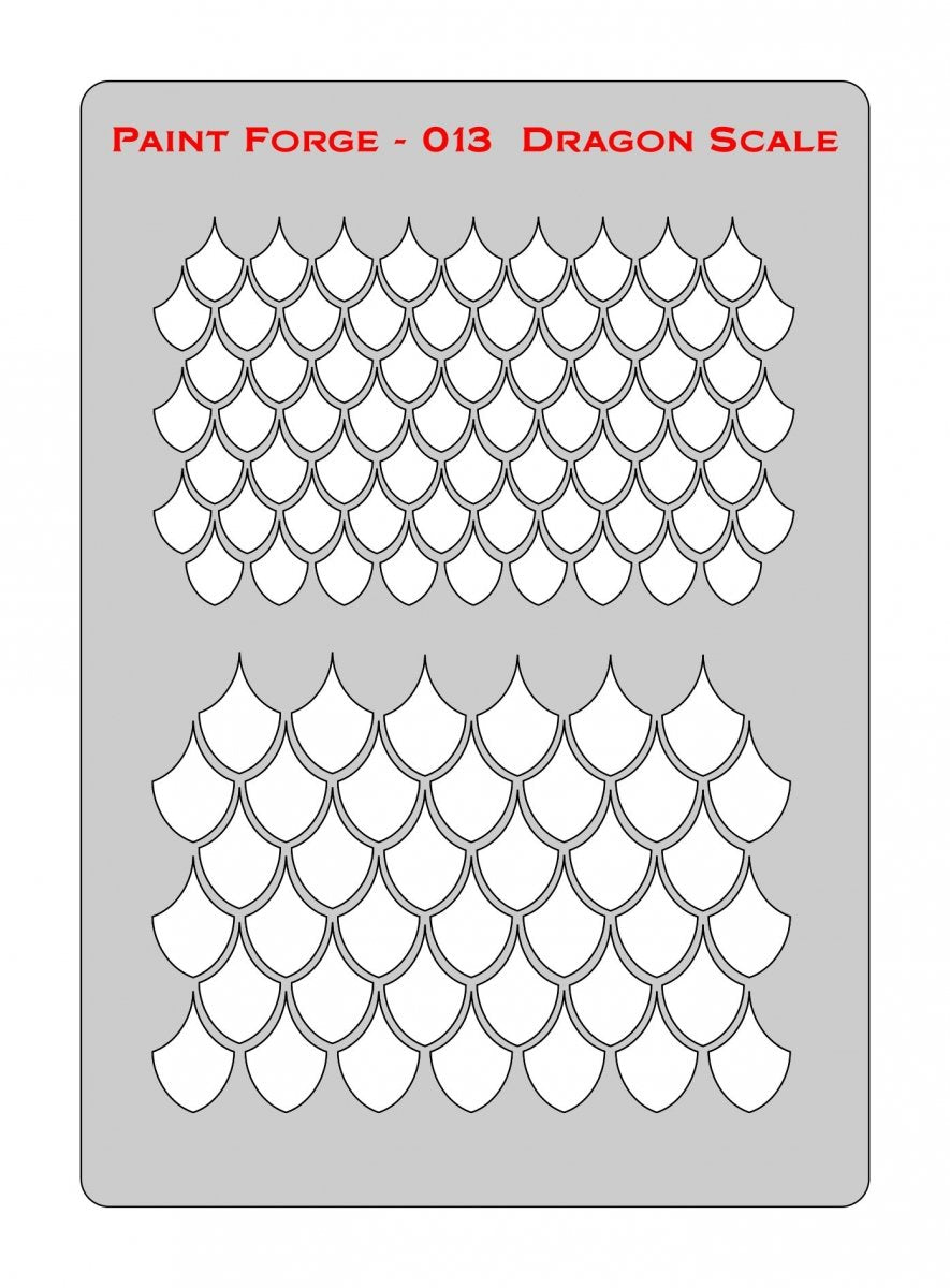 Paint Forge PFST013M STENCIL - DRAGON SCALE