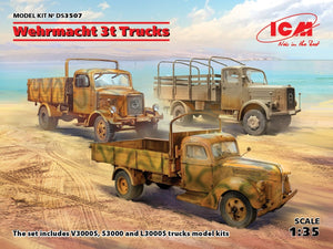 ICM DS3507 Wehrmacht 3t Trucks (V3000S, KHD S3000, L3000S) 1/35