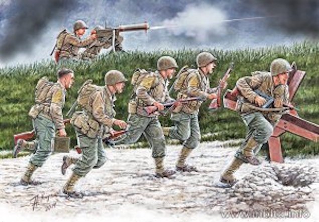 Master Box 35130 En avant, en avant, en avant ! Soldats américains, période de l'opération Overlord, 1944 (1/35)